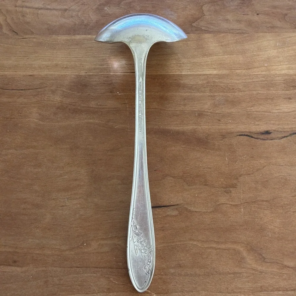 Oneida Community‎ Tudor Plate Silverplate Serving Ladle Floral Pattern